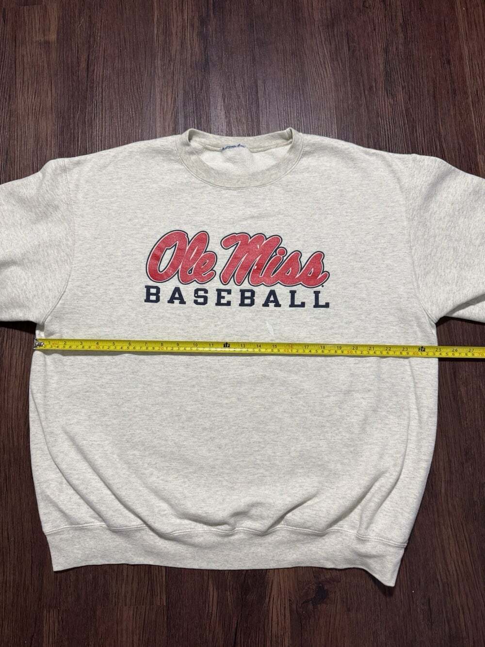 Vintage Ole Miss Baseball Heather Grey Crewneck Size Large - Picture 6 of 7
